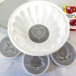 Tupperware Jello-Ring Mold Set - Six Piece  NWOT